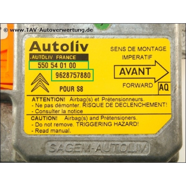 Airbag 550 54 00 00 Autoliv HC11E9 Crash Cleared